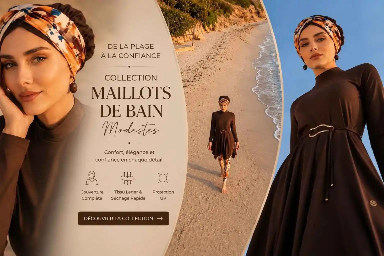 Likralı Tesettür Mayo - Modest Swimwear