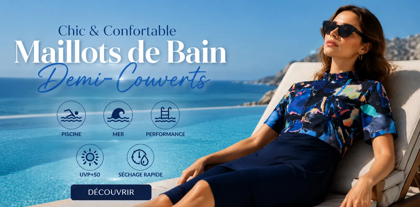 Likralı Tesettür Mayo - Modest Swimwear