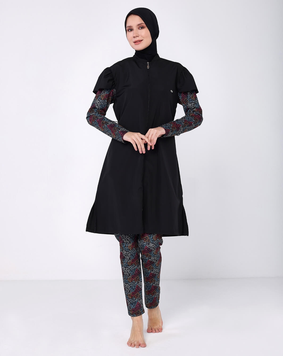 Tesmay Parachute Fabric Hijab Swimsuit 2224 | Tesettür Mayom.com ...